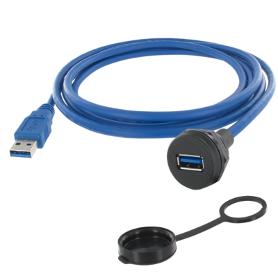 M22 Panel con. to cable USB-A 3.0 + Cap