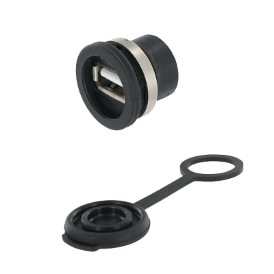 M16 USB-A 2.0 to Solder cup Panel con.