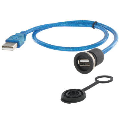 M16 Panel con. to cable USB-A 2.0 + Cap